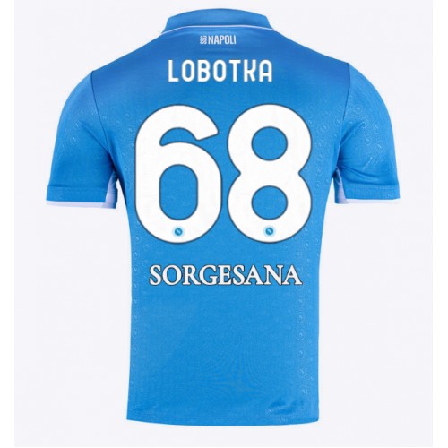 Fotballdrakt Herre SSC Napoli Stanislav Lobotka #68 Hjemmedrakt 2024-25 Kortermet